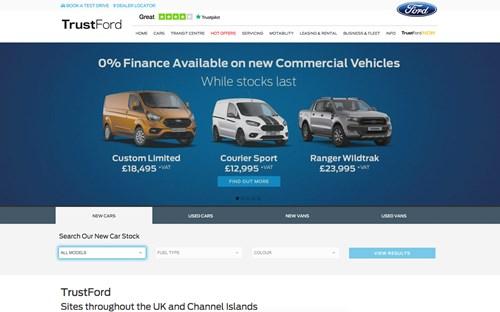 TrustFord website screenshot